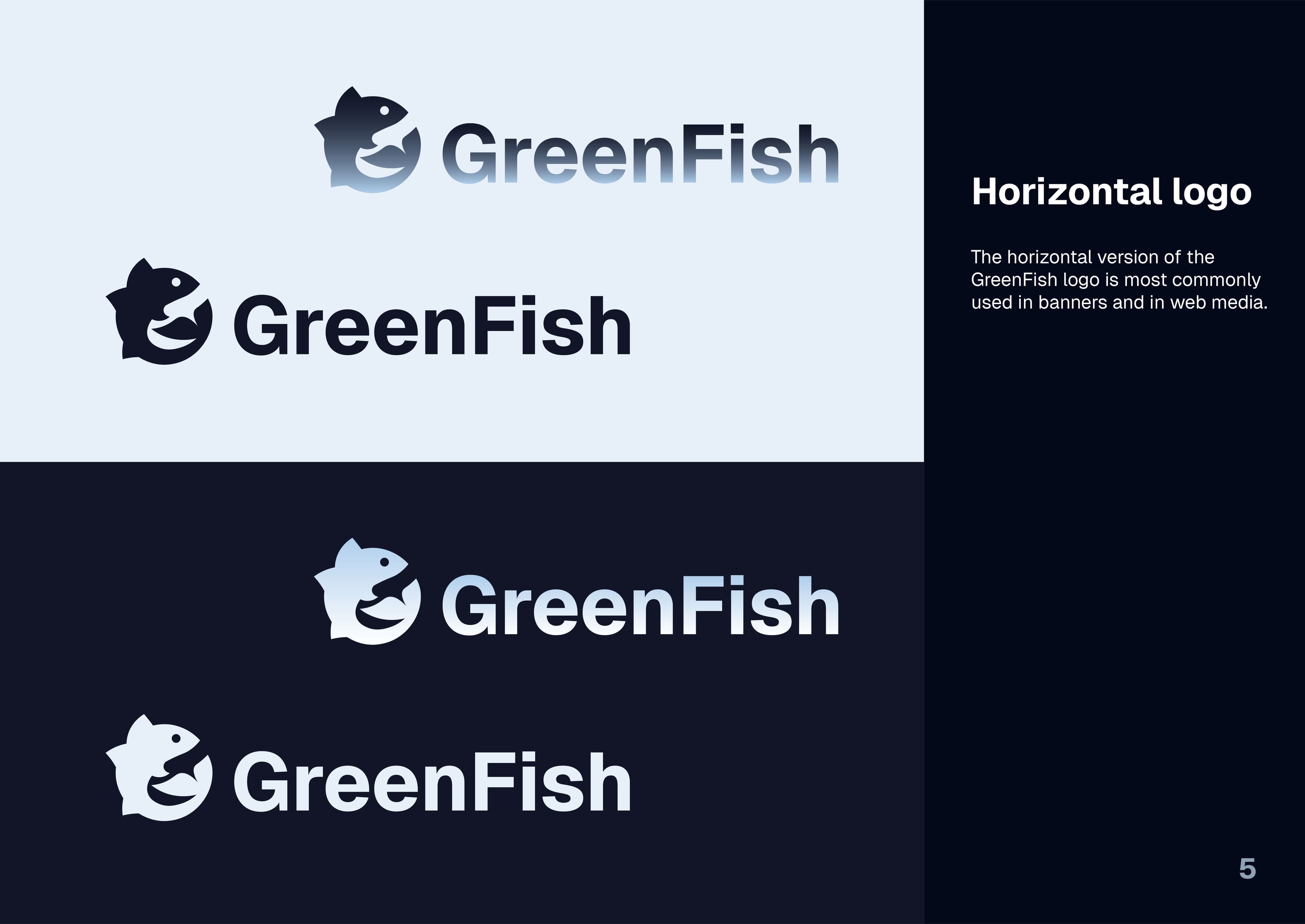 GreenFish brand guidelines — spread 5
