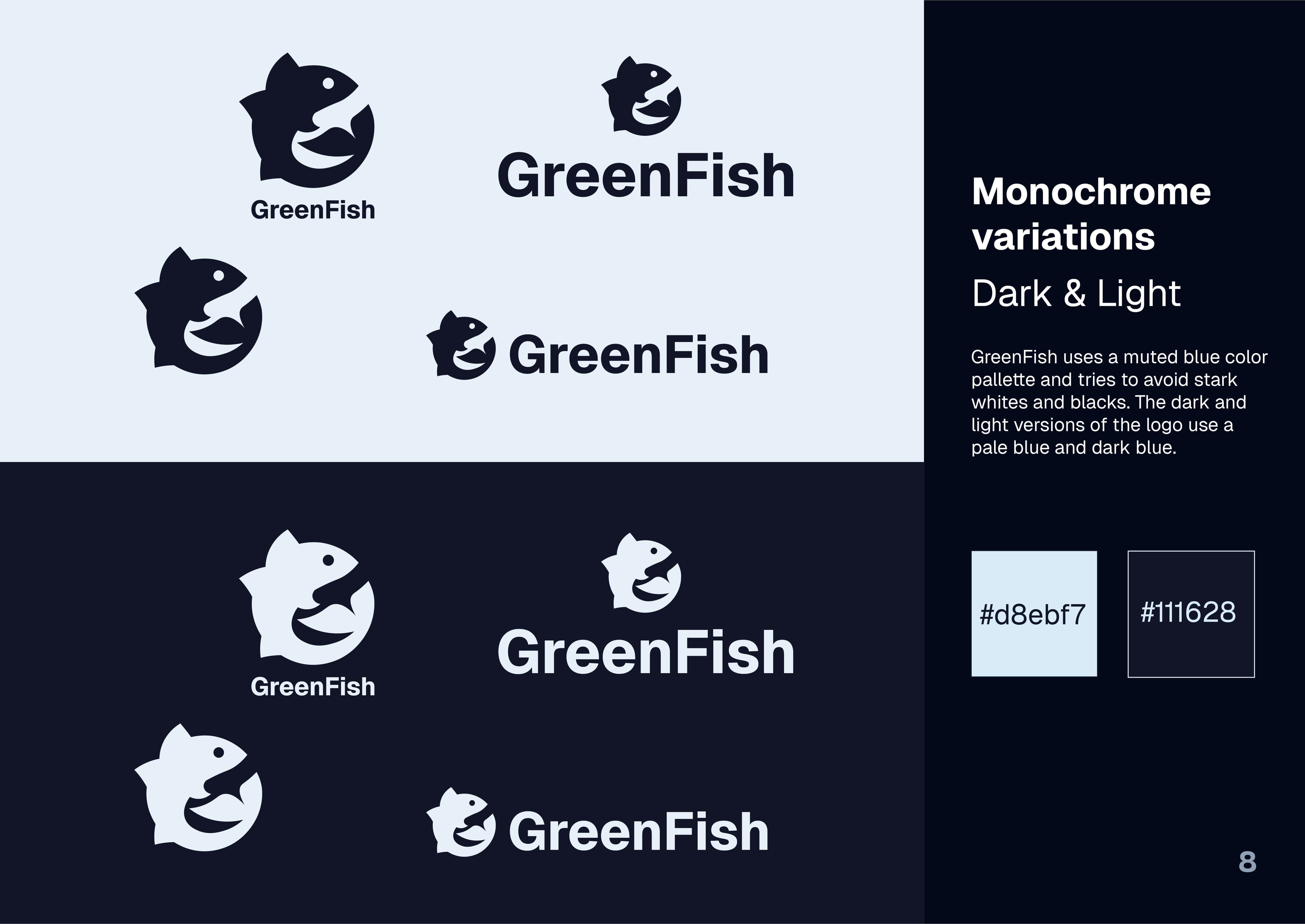 GreenFish brand guidelines — spread 8