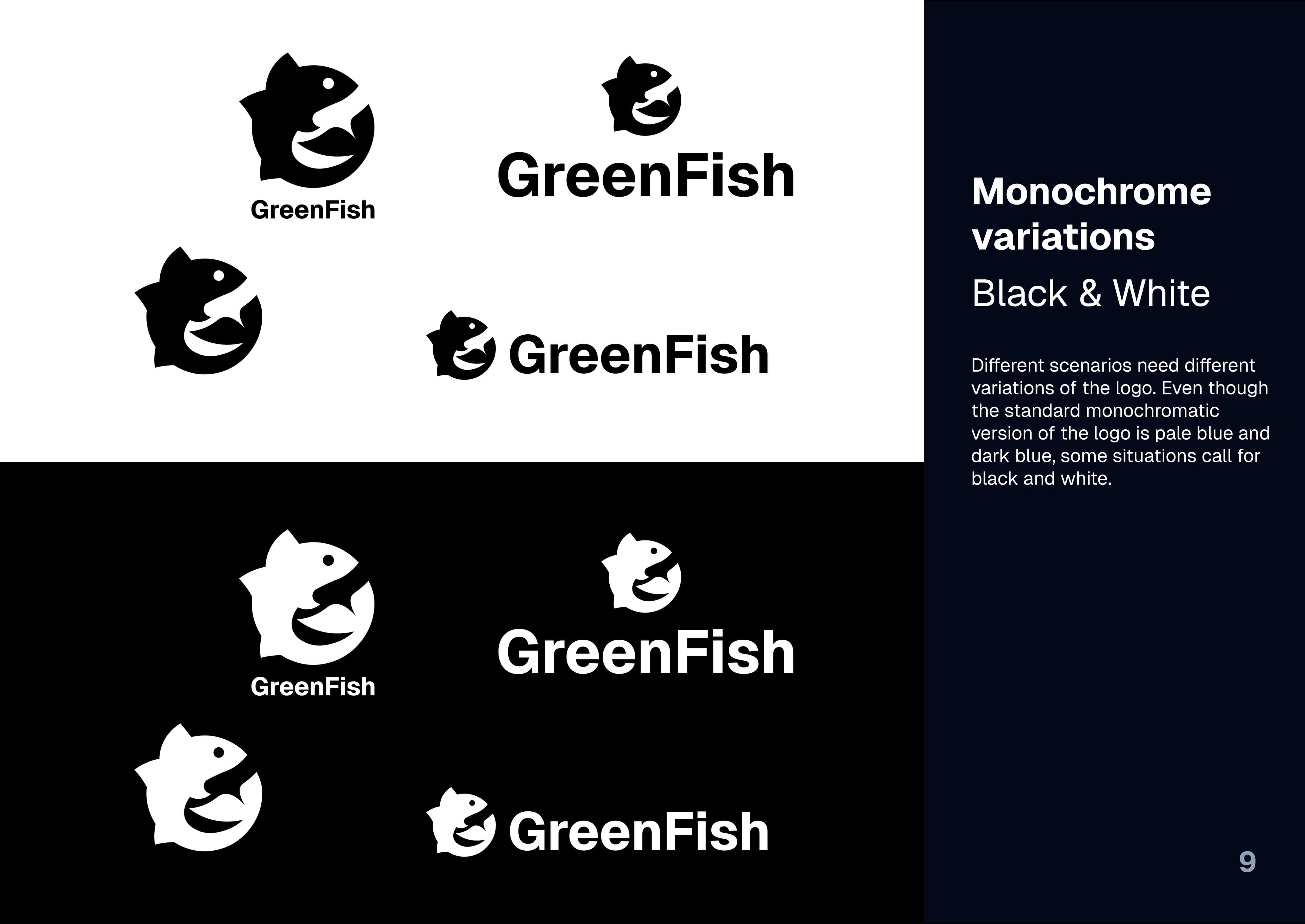 GreenFish brand guidelines — spread 9